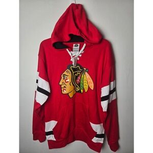 Chicago Blackhawks Men's NHL Hockey Style Red‎ Hoodie Size Medium NWT